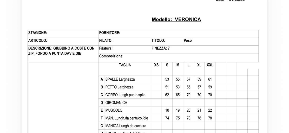 VERONICA giacca con zip variante colore BLU