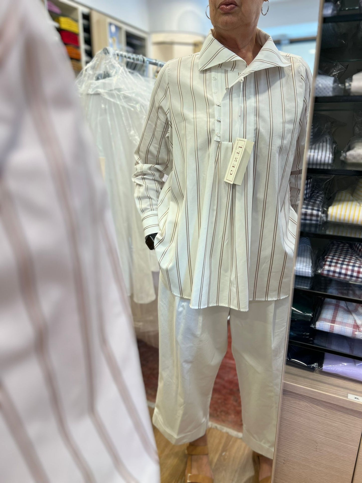 ELETTRA righe beige