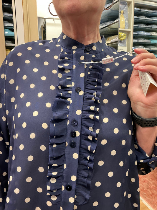 EMMA seta blu pois beige