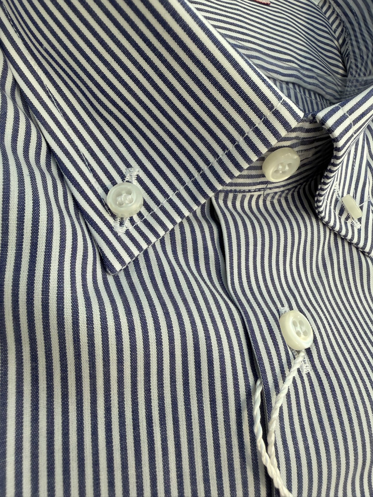 Righine blu collo BOTTON DOWN