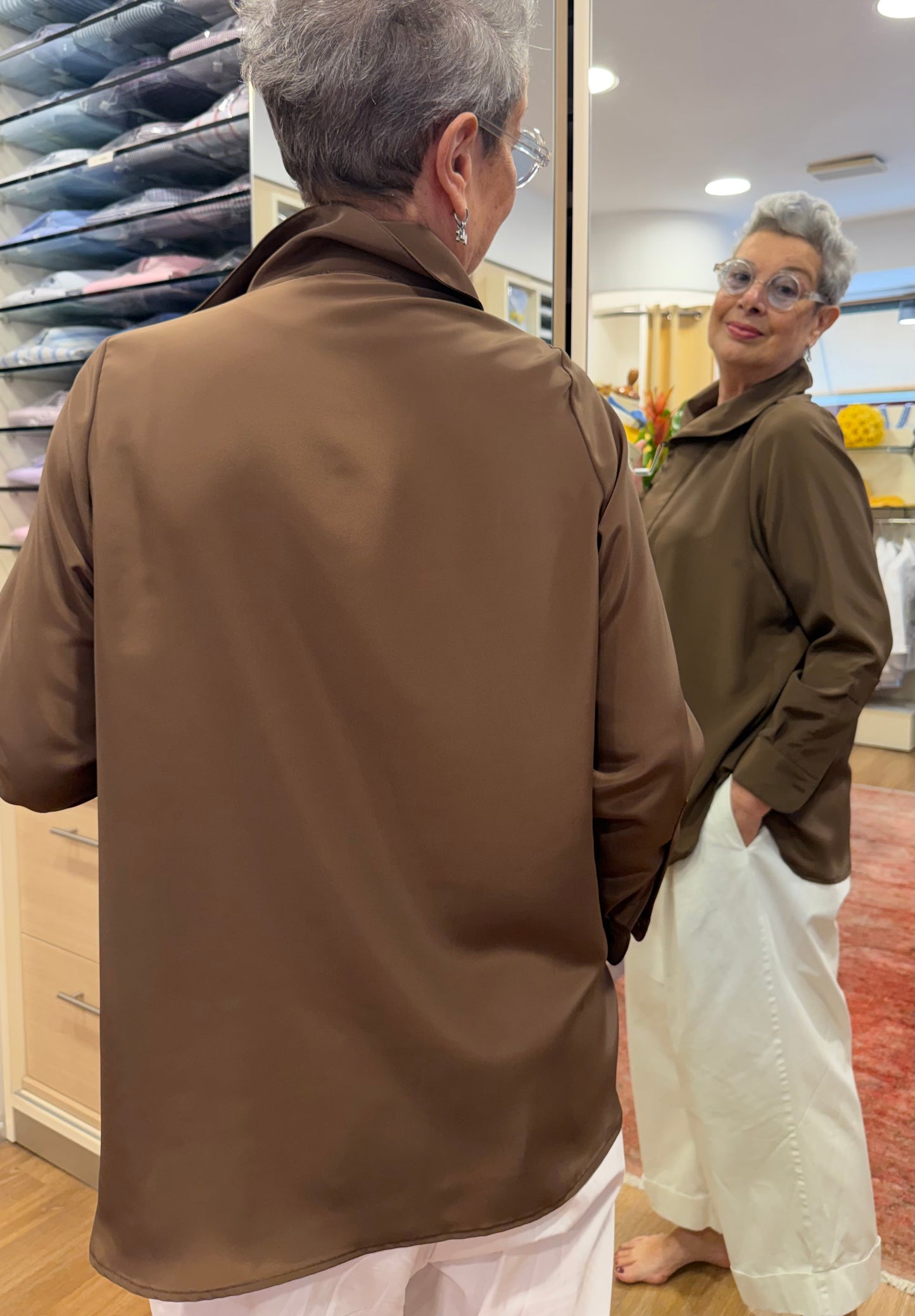 ELETTRA viscosa tinta unita cioccolato