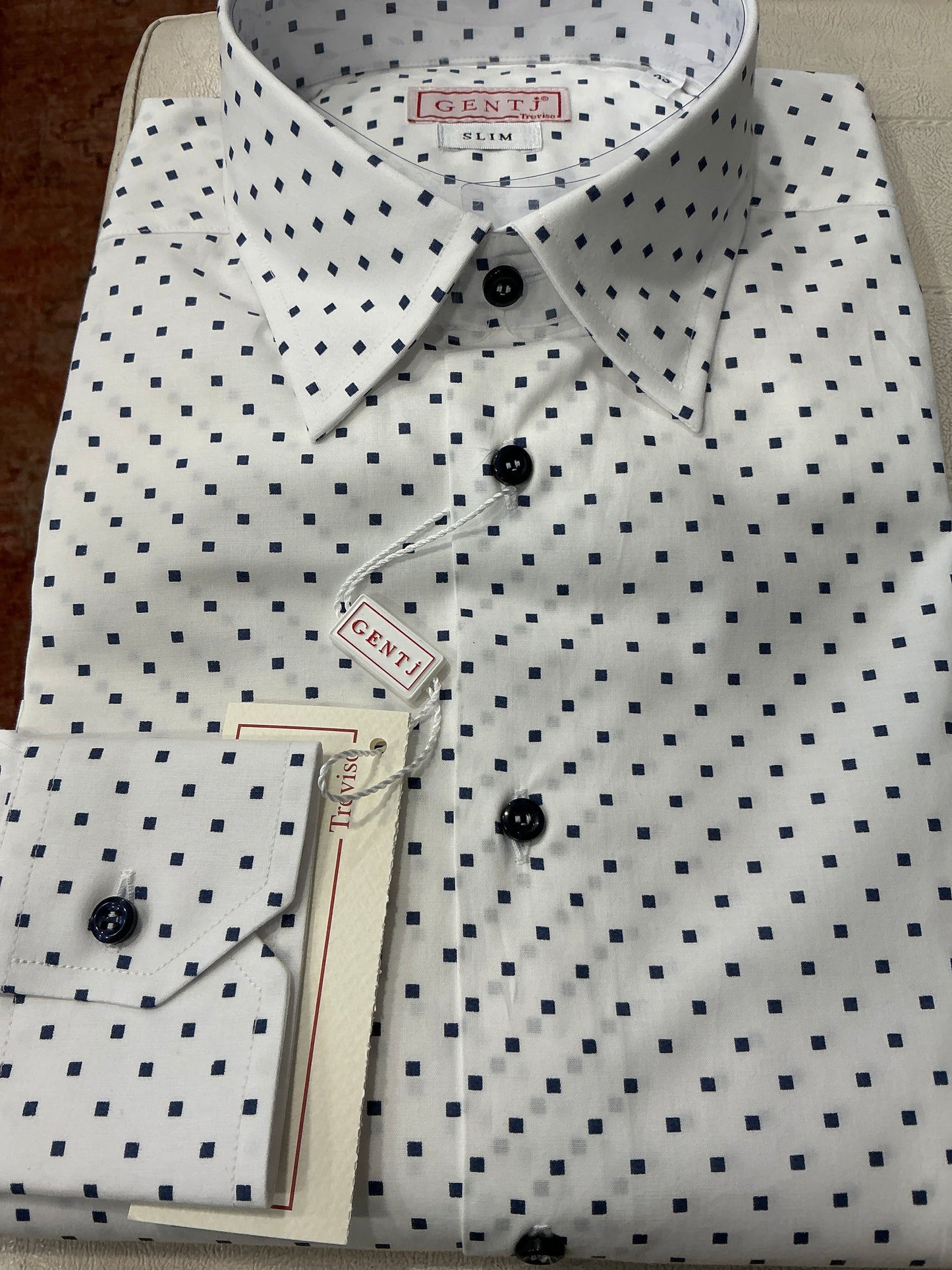 Fant blu bianco STRETCH collo ITALIANO