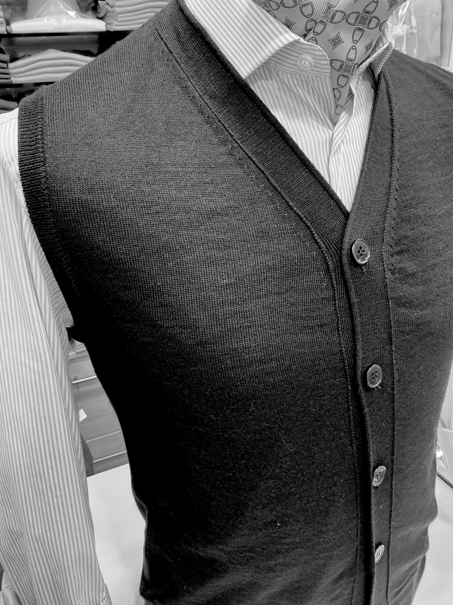 Gilet lana con bottoni