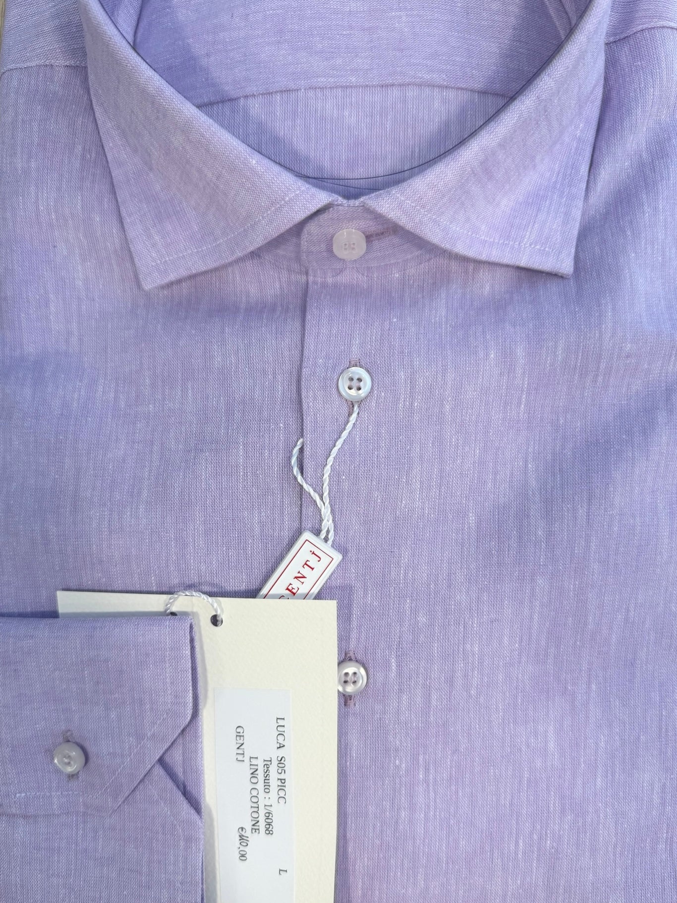LINO/COTONE lilla collo francese picc