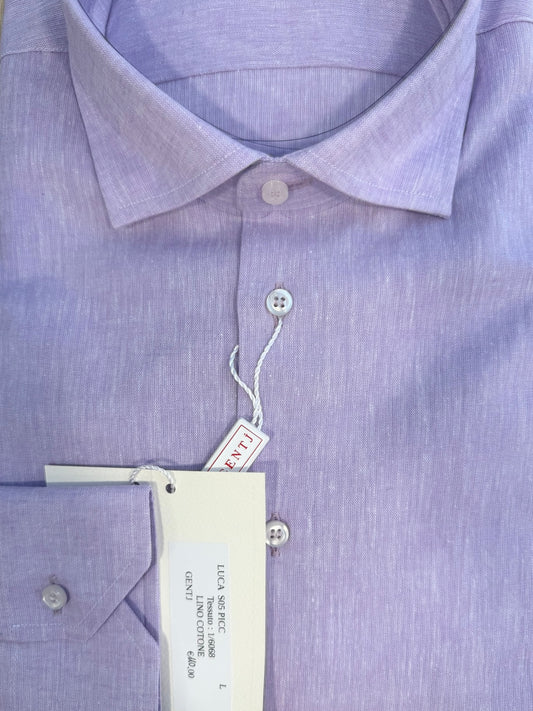 LINO/COTONE 6068 lilla collo FRANCESE SCONTO 30%
