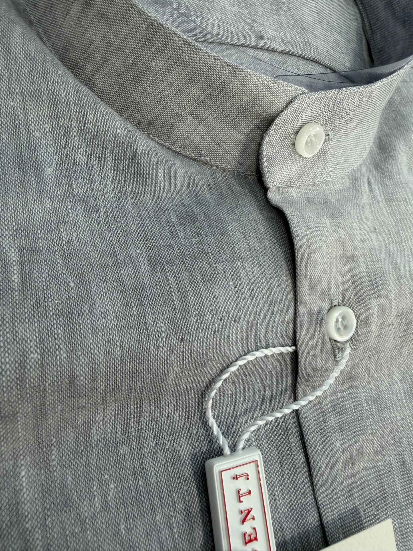 LINO/COTONE  grigio collo coreana
