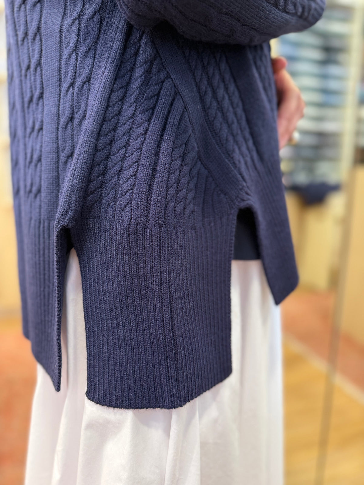 GIOVANNA cardigan spacchi variante colore  BLU