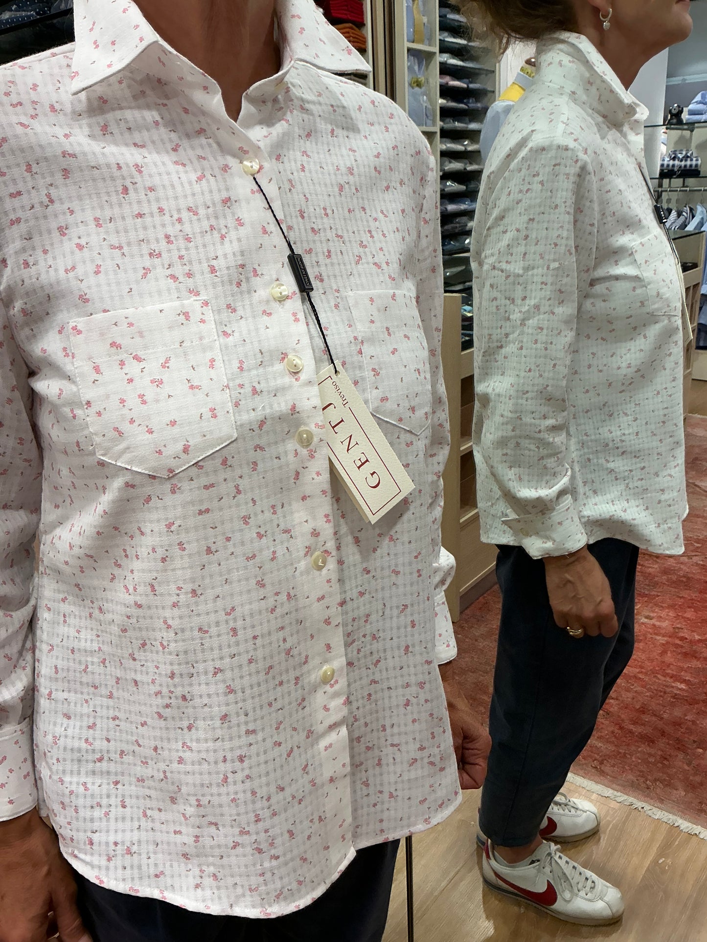 F3 stile uomo fiorellini rosa