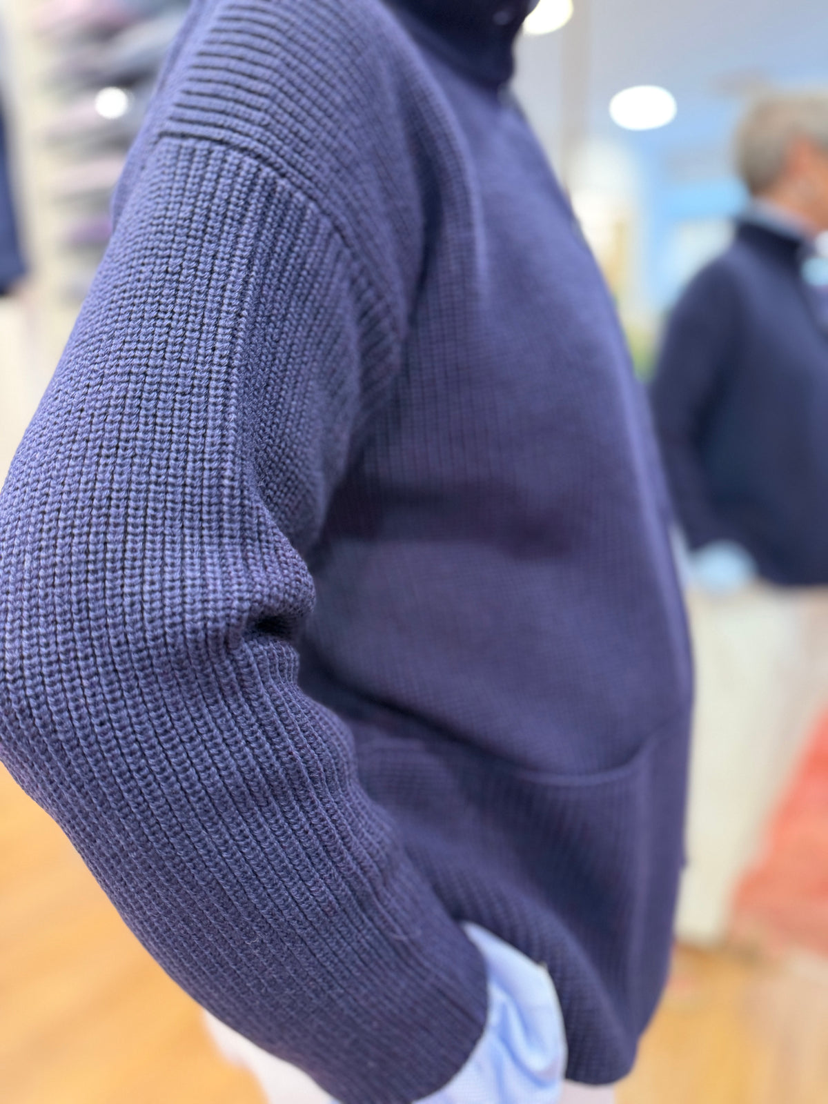 BEATRICE cardigan tasche variante  BLU