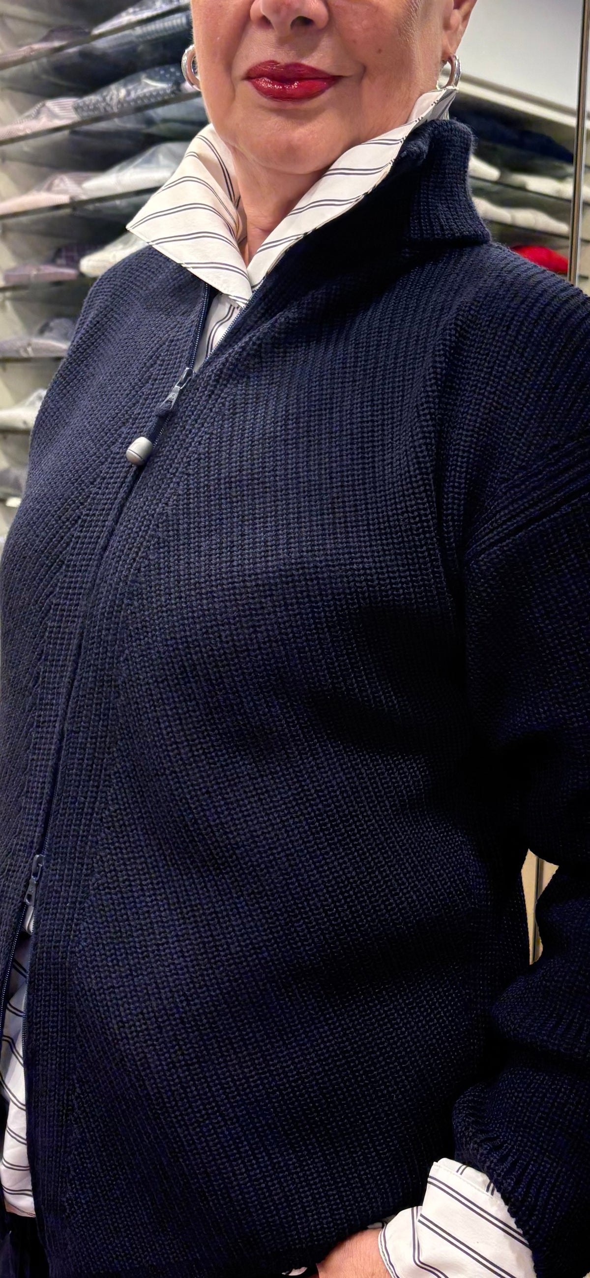 VERONICA giacca con zip variante colore BLU