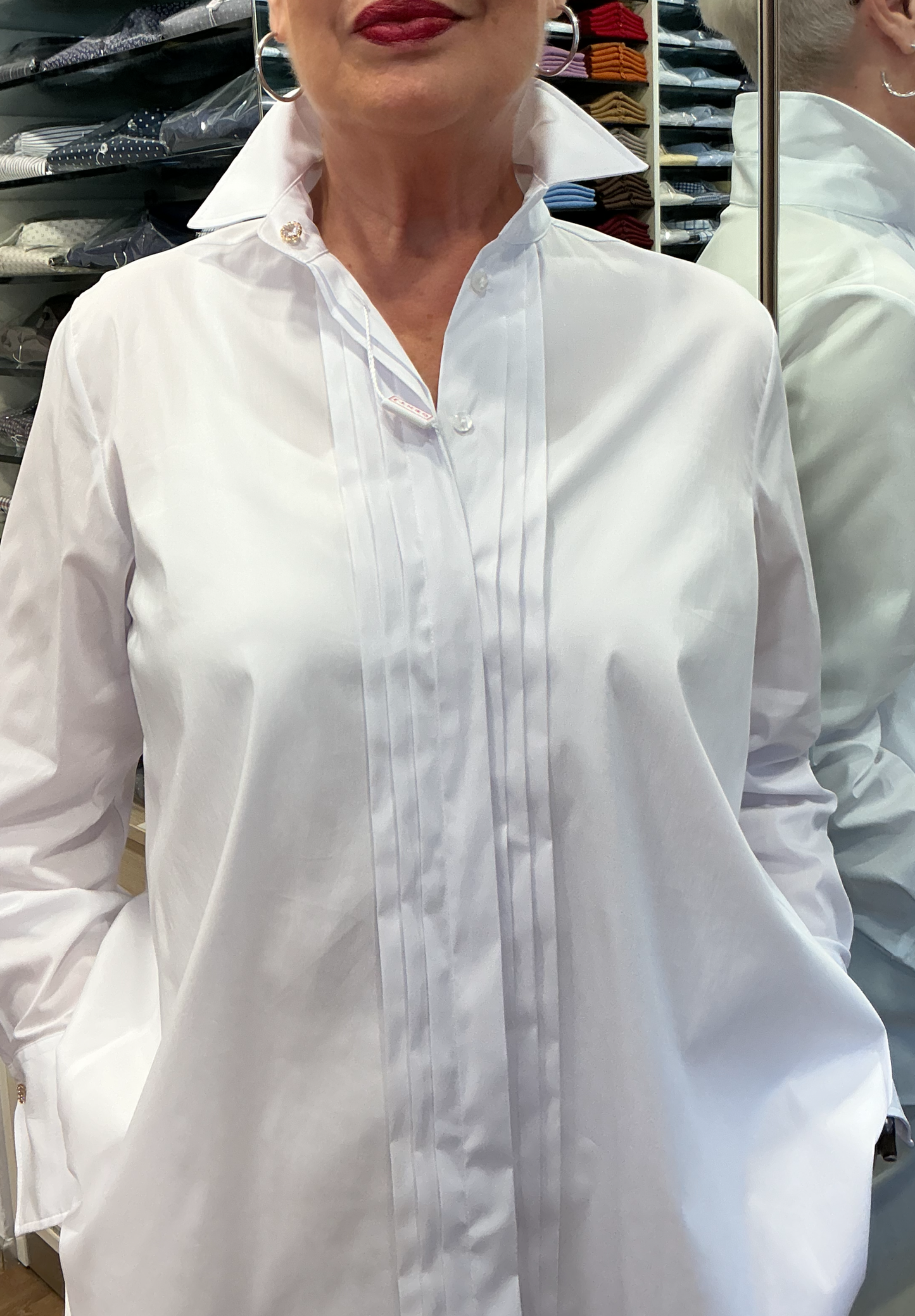 BARBARA con  gemelli gioiello BIANCA o MARRONE