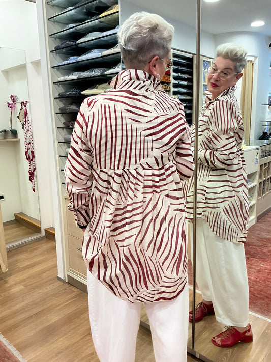 ENRICA safari panna/bordeaux METÀ PREZZO! Pezzo unico!