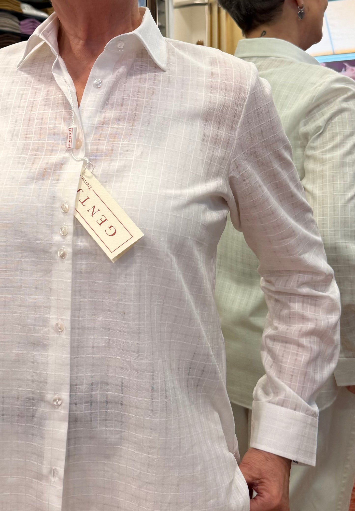 CAMILLA 3247 bianca in lino/cotone