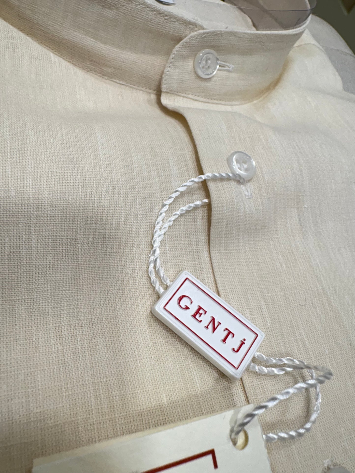LINO/COTONE 1185 beige chiaro collo COREANA