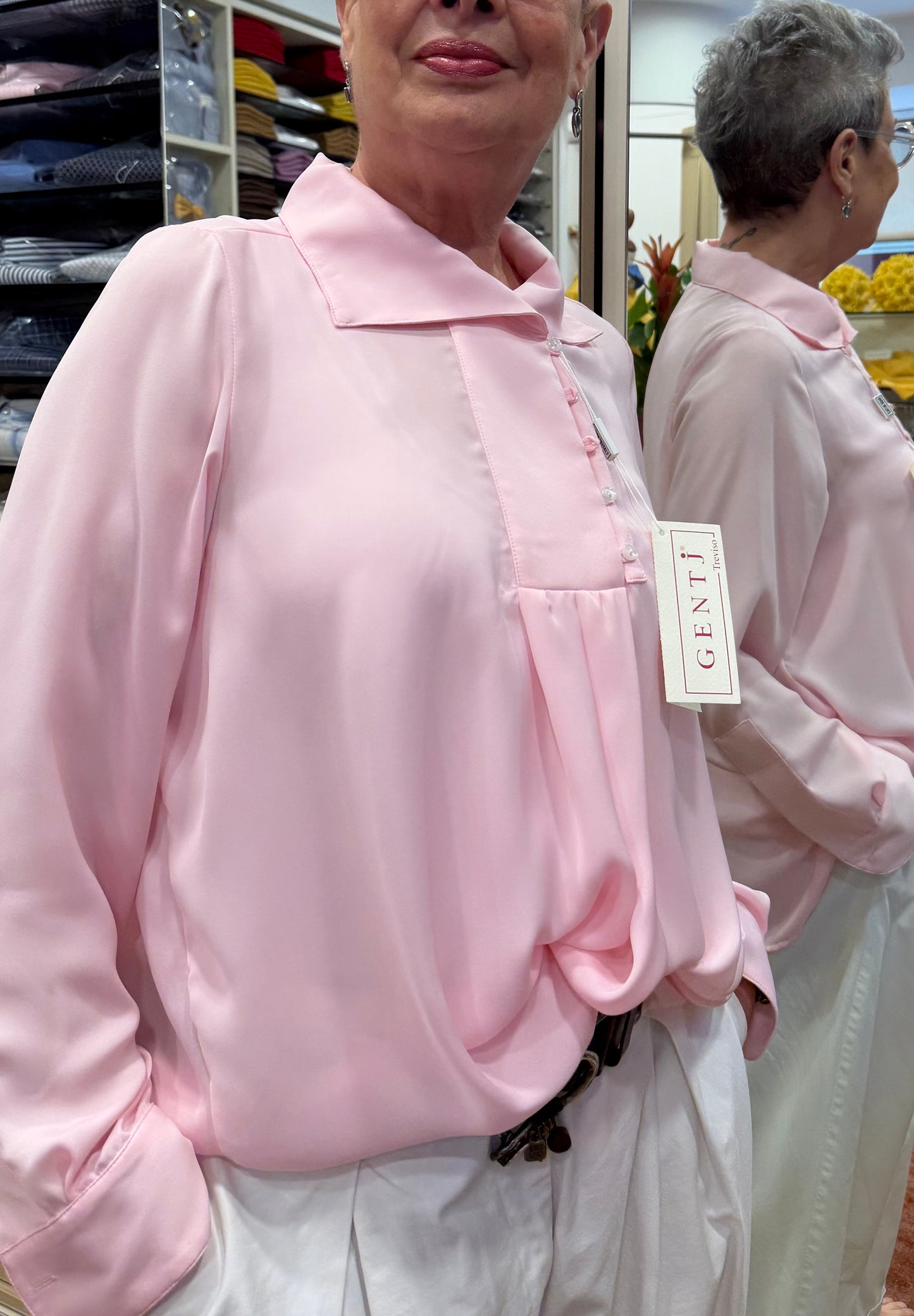 ELETTRA viscosa tinta unita rosa