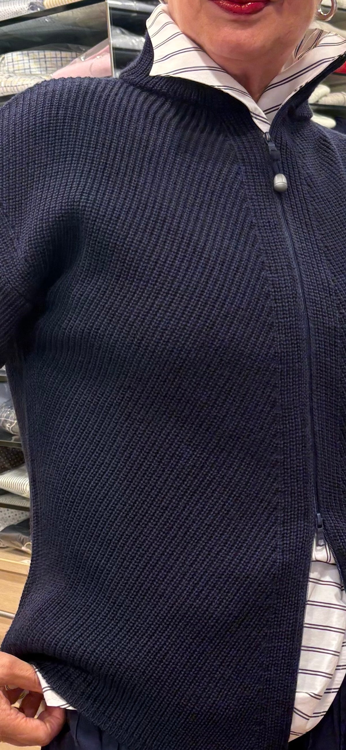 VERONICA giacca con zip variante colore BLU