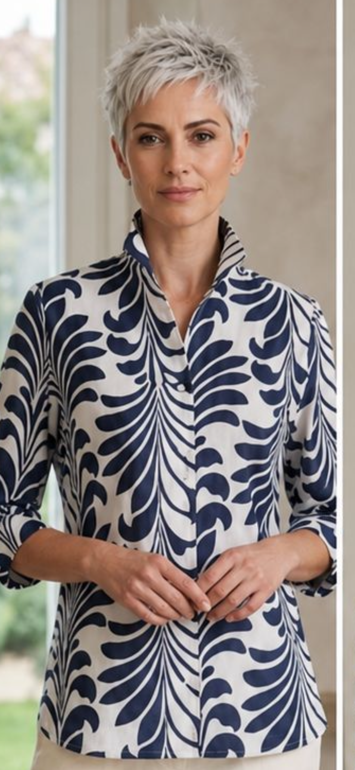 CLAUDIA B mussola di cotone fantasia blu