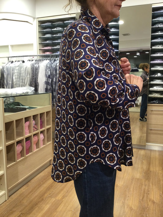 GIGI viscosa marrone blu 10/25
