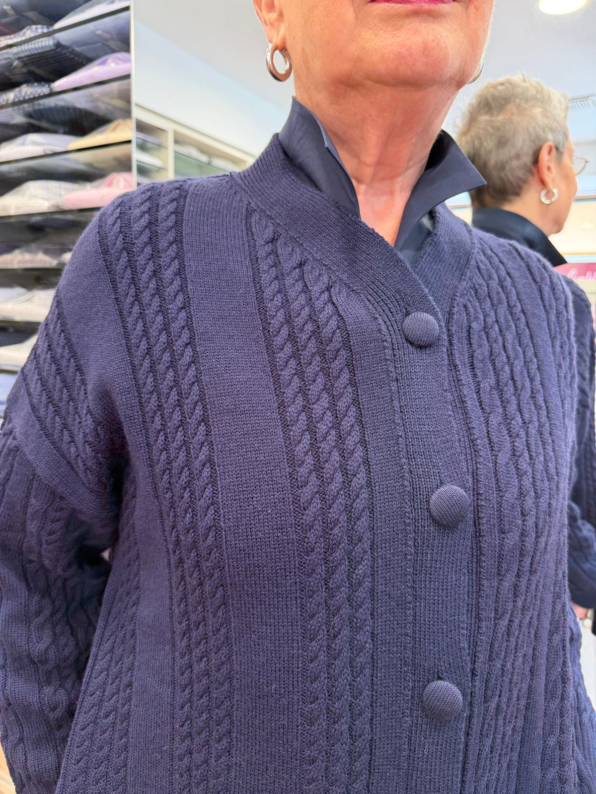 GIOVANNA cardigan spacchi variante colore  BLU