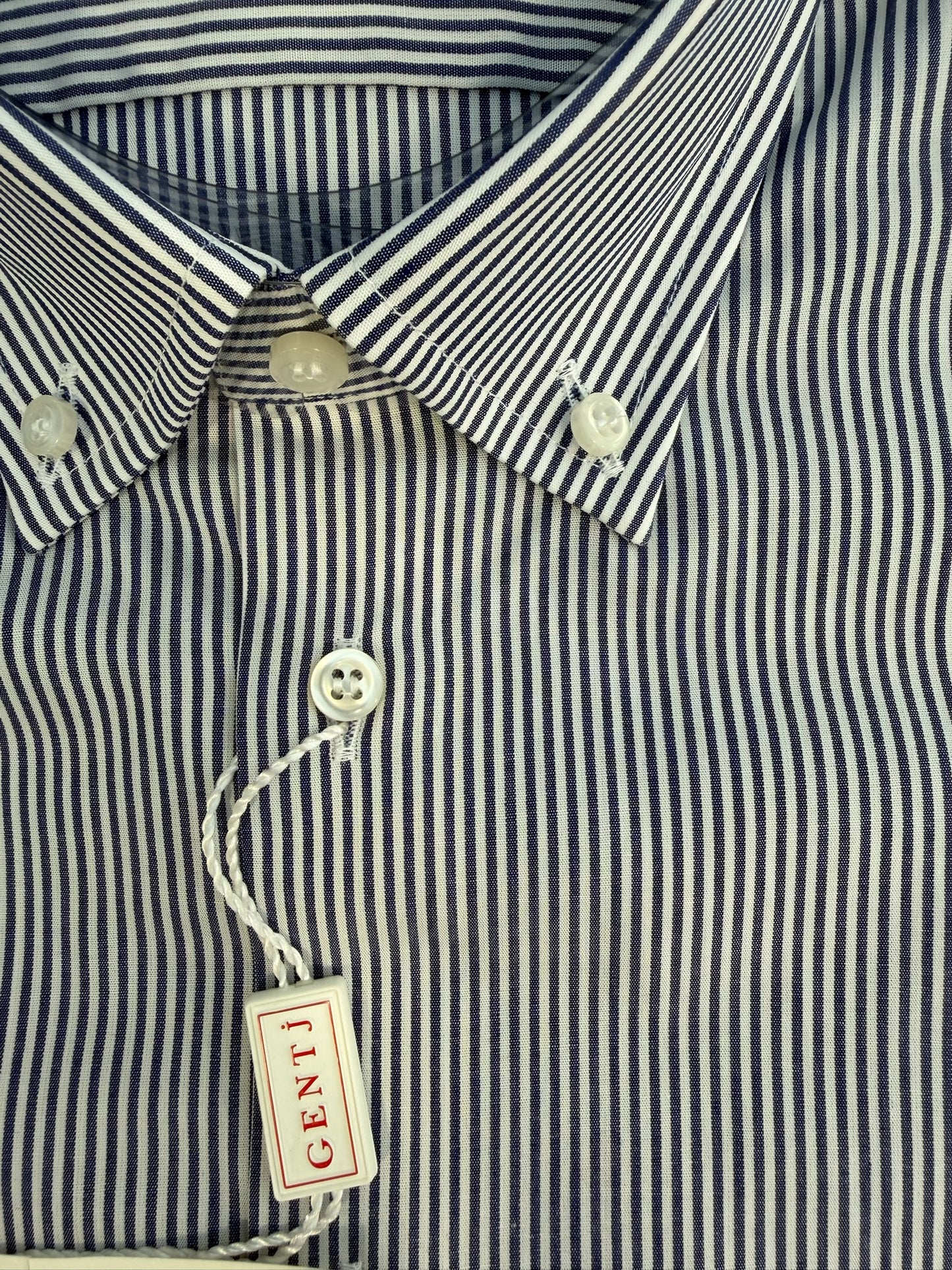 Righine blu collo BOTTON DOWN