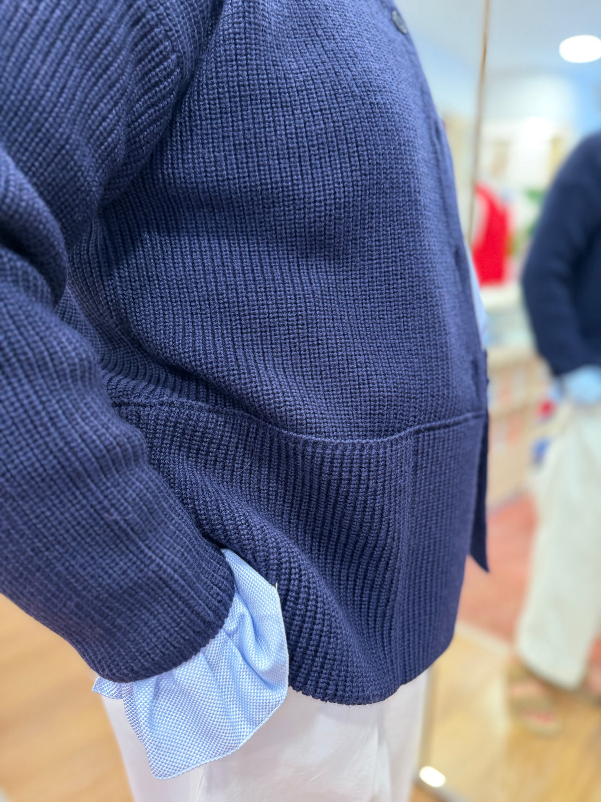 BEATRICE cardigan tasche variante  BLU
