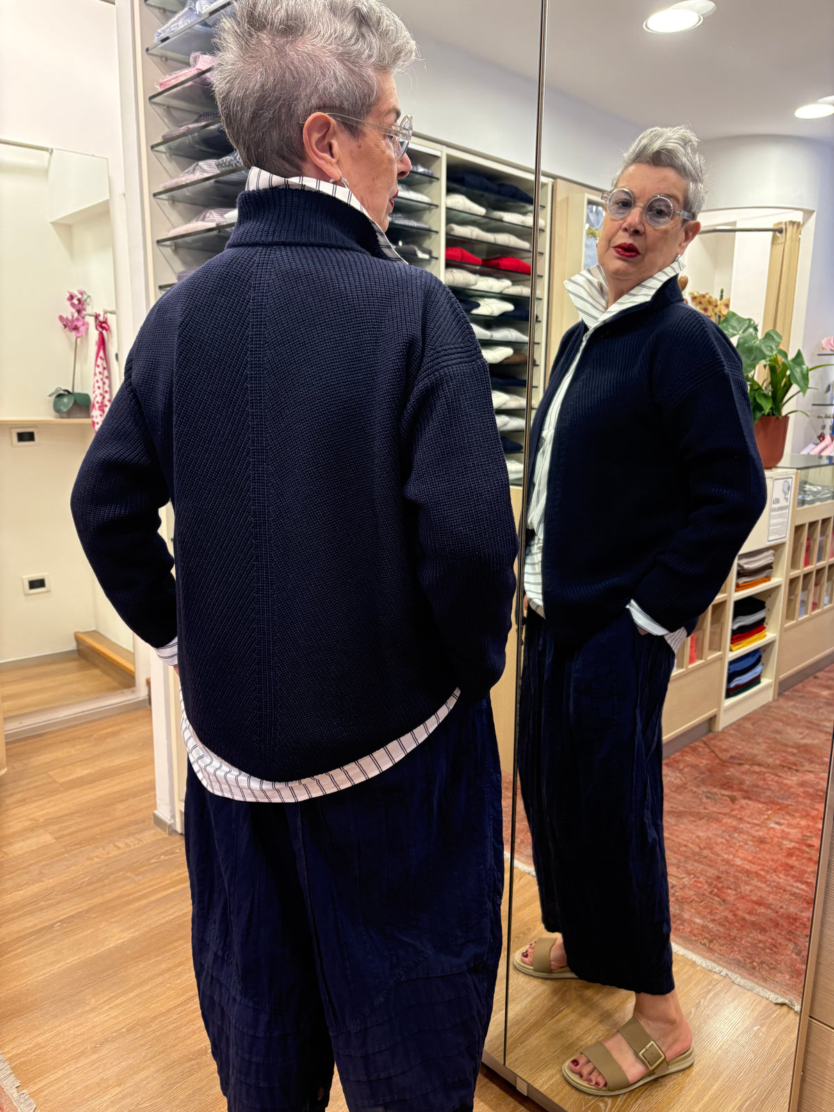 VERONICA giacca con zip variante colore BLU