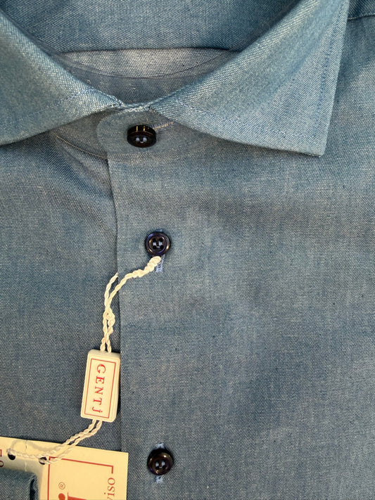Denim cotone 6110 collo FRANCESE METÀ PREZZO