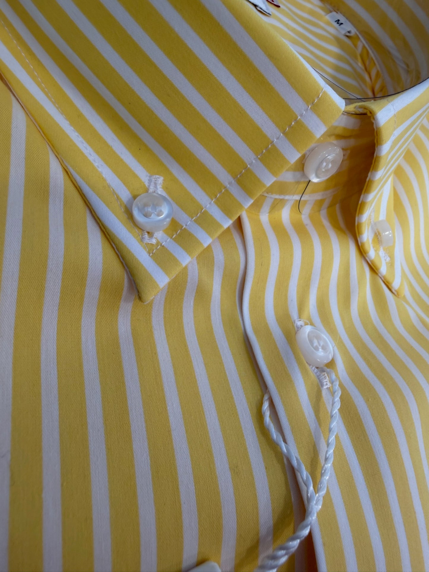 Riga gialla STRETCH 5356 collo BOTTON DOWN