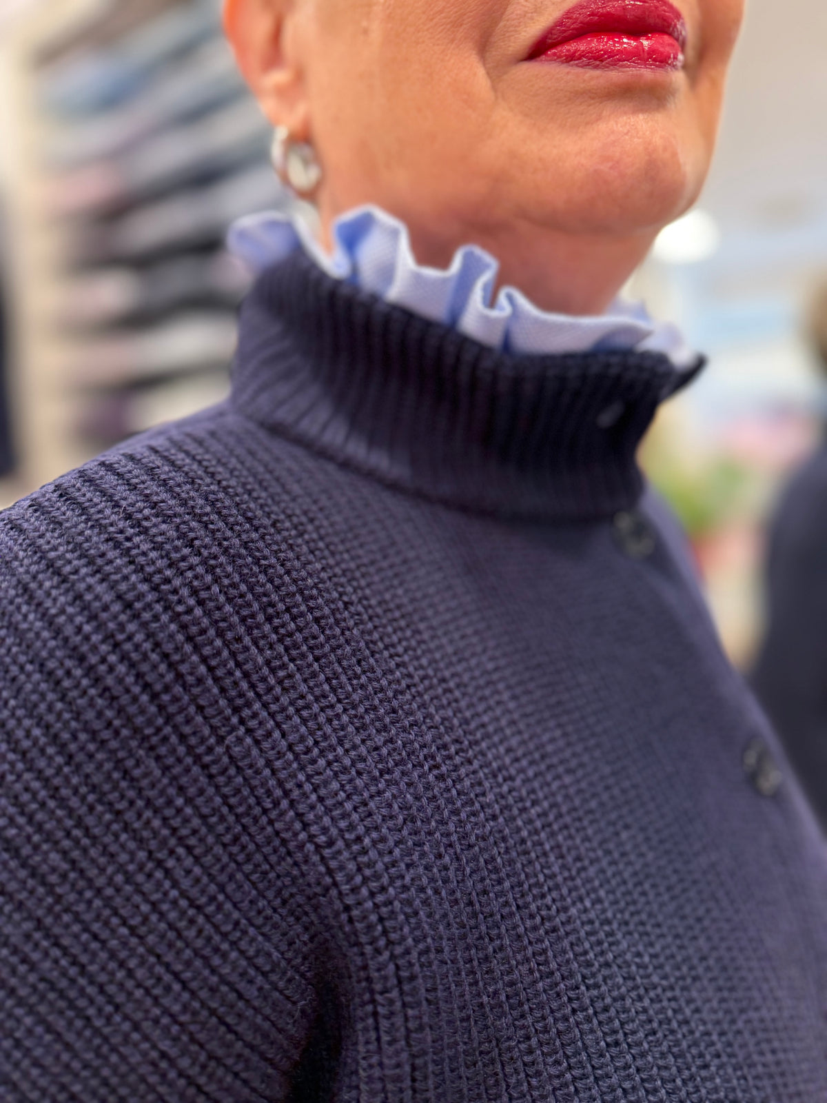 BEATRICE cardigan tasche variante  BLU