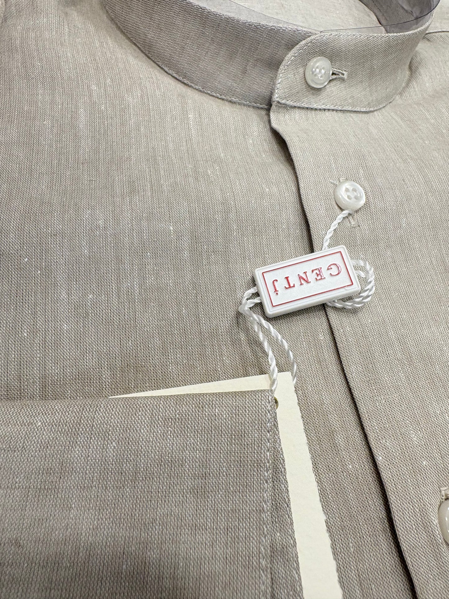 LINO/COTONE 5608 sabbia collo COREANA