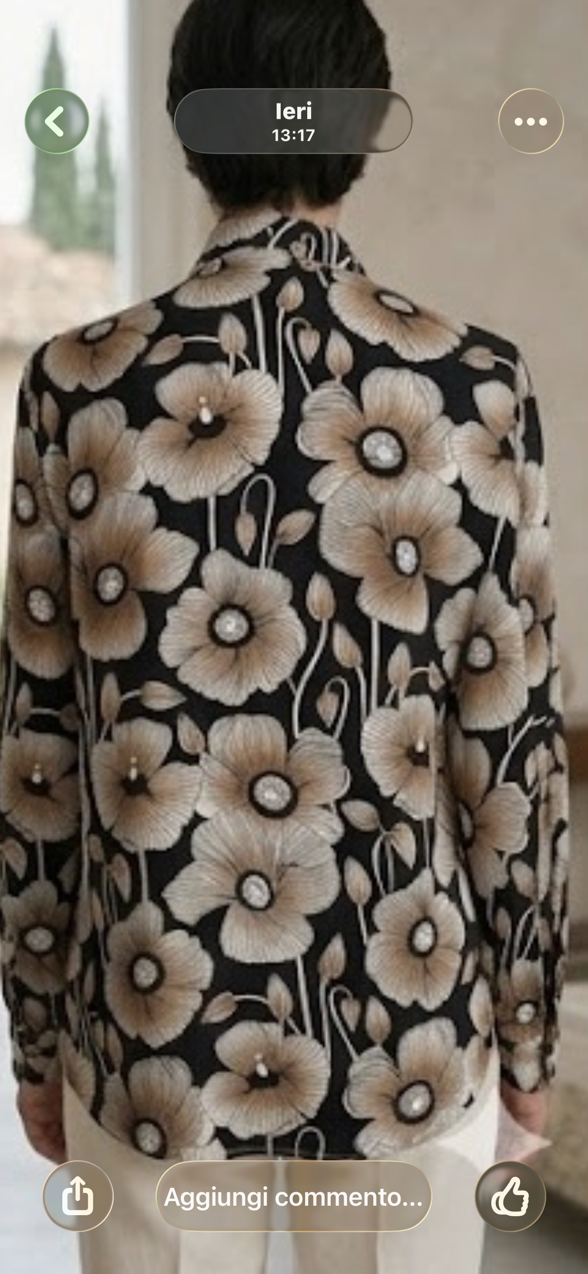 PIERA viscosa stampa nero beige