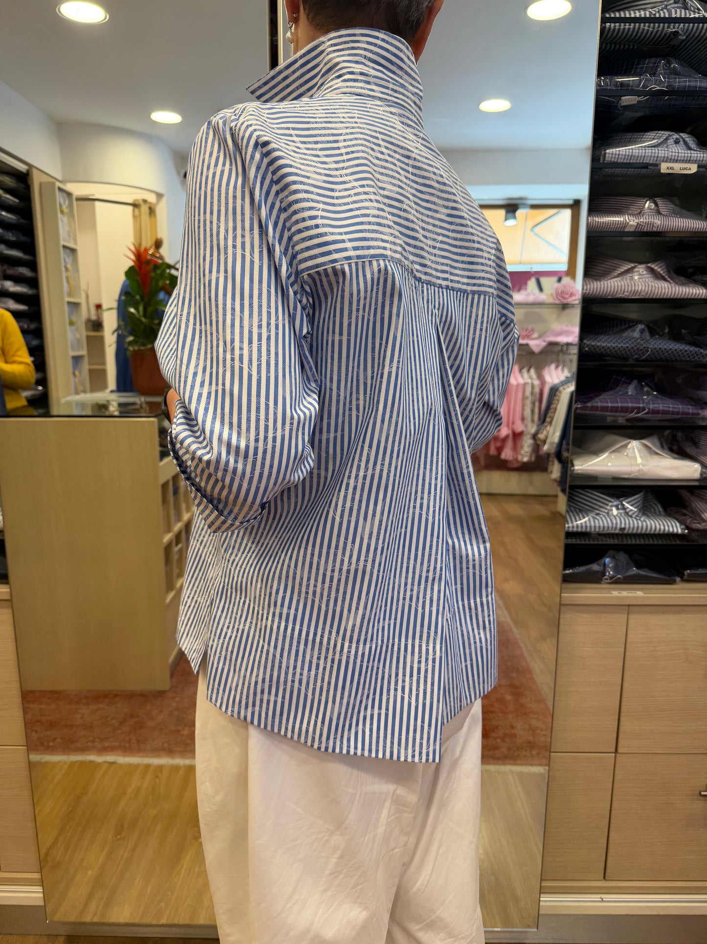 EDRY manica 3/4 riga celesti cotone 100%