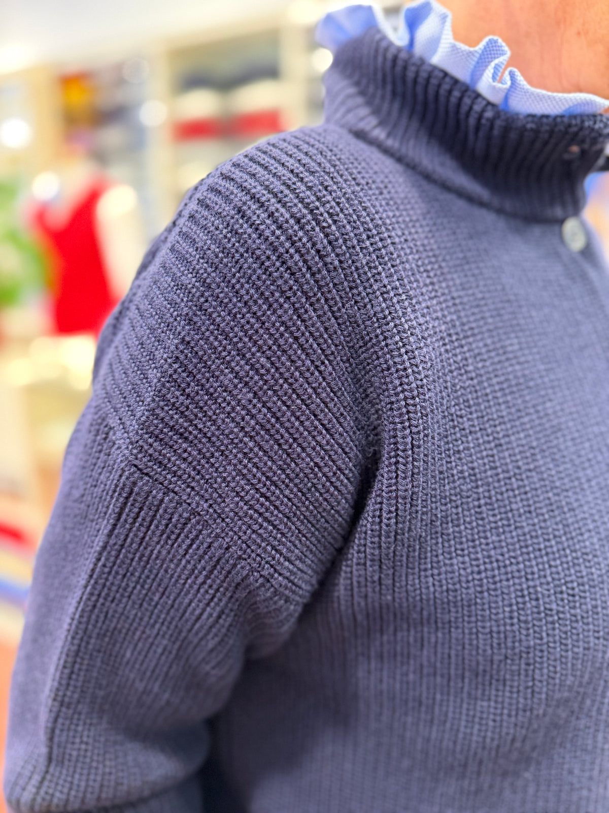 BEATRICE cardigan tasche variante  BLU