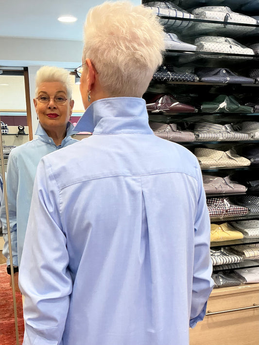 GIGI Oxford stretch azzurro