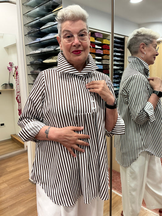 ELETTRA righe  marroni