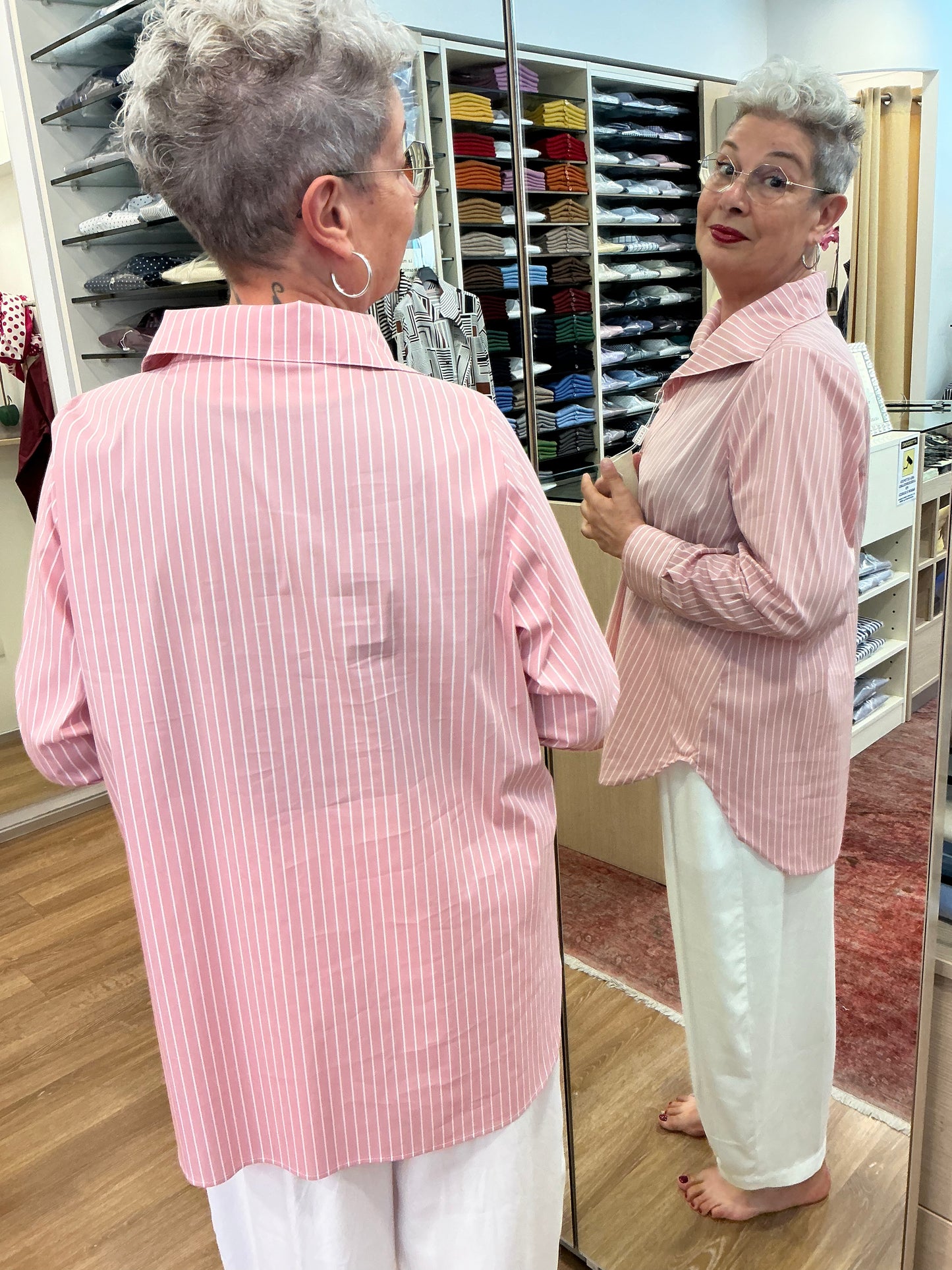 ELETTRA riga rosa cipria