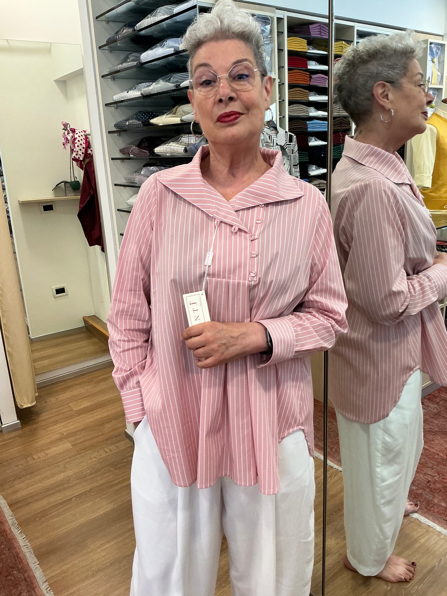 ELETTRA riga rosa cipria