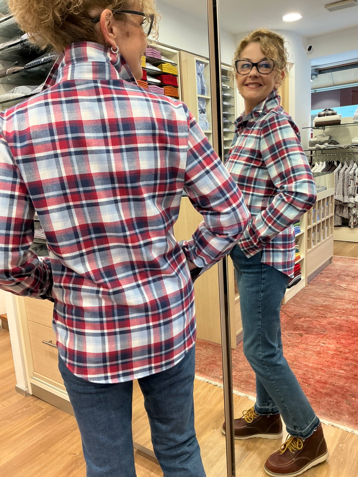 ALESSANDRA flanella blu bordeaux