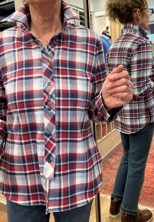 ALESSANDRA flanella blu bordeaux