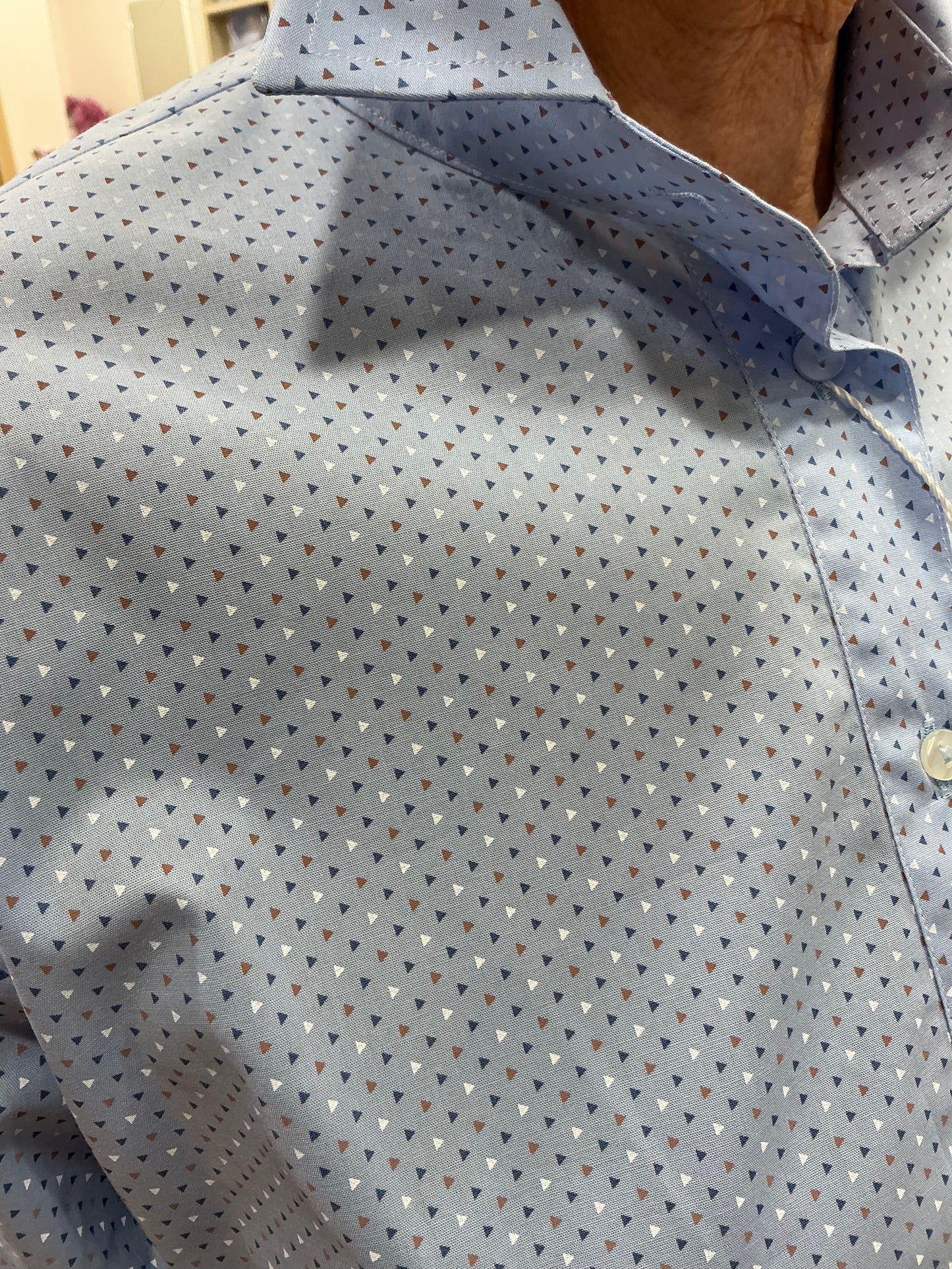 ALESSANDRA cotone stretch celeste fantasia