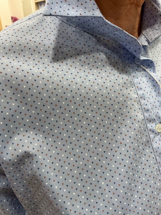 ALESSANDRA cotone stretch celeste fantasia