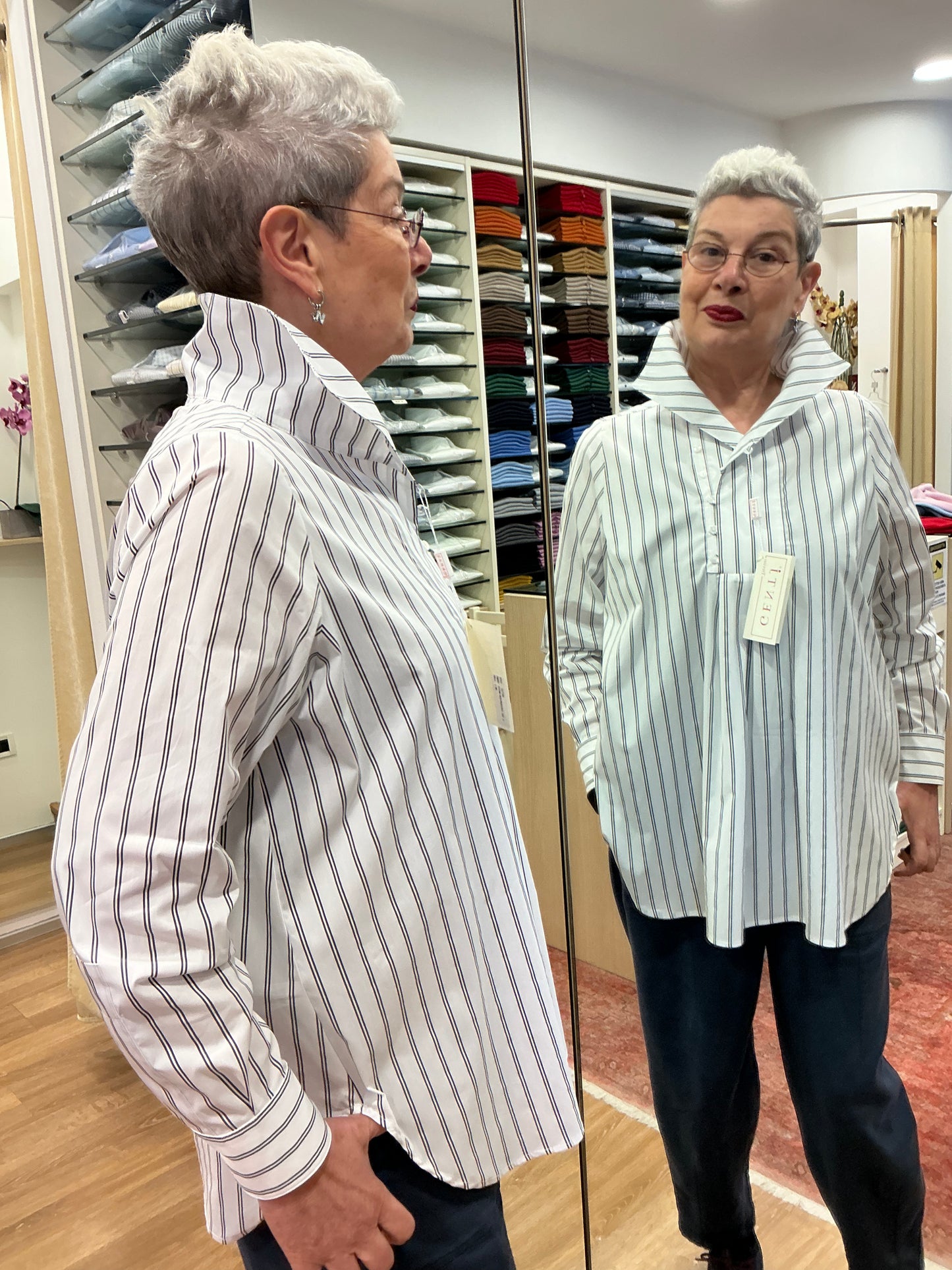 ELETTRA righe bianco/blu