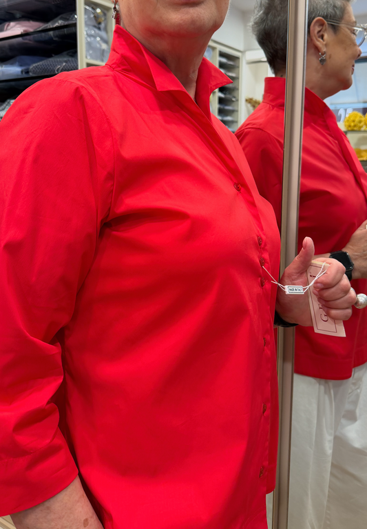 CLAUDIA stretch rossa manica 3/4