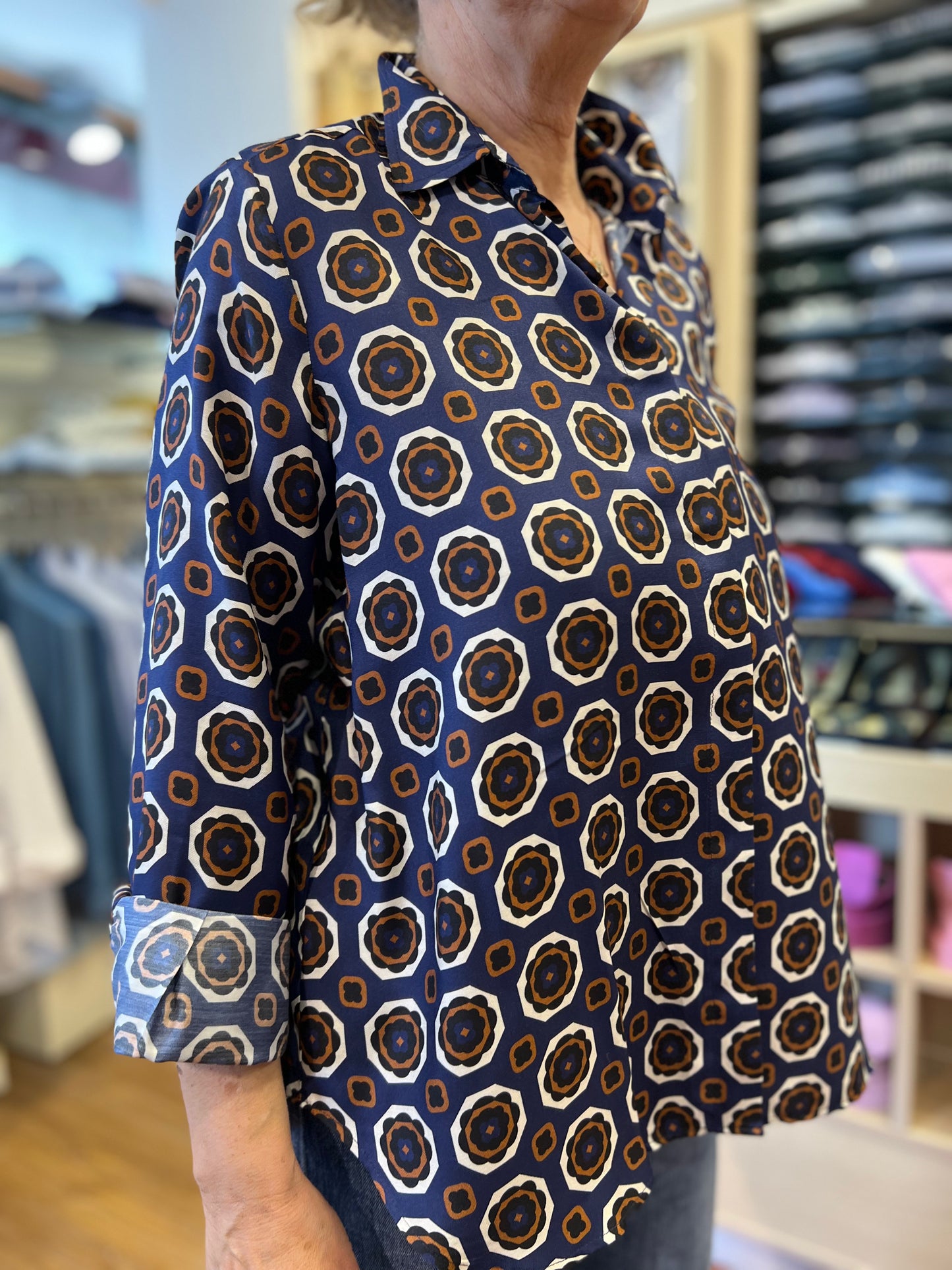 GIGI viscosa marrone blu 10/25